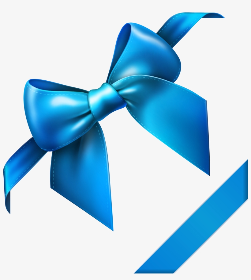 Blue Bow Clipart Picture - Blue Bow Png, transparent png download