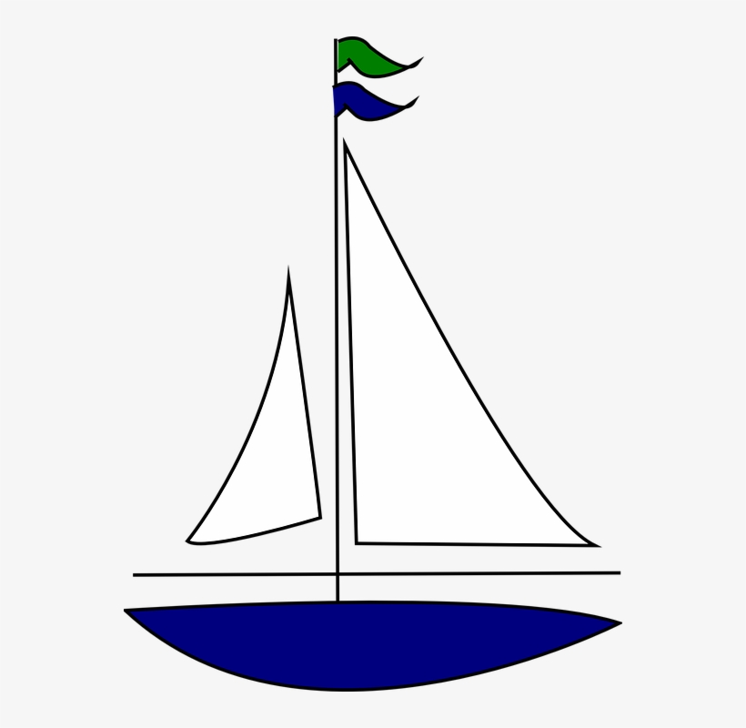 Jamies Sailboat Clipart - Free Clip Art Sailing, transparent png download