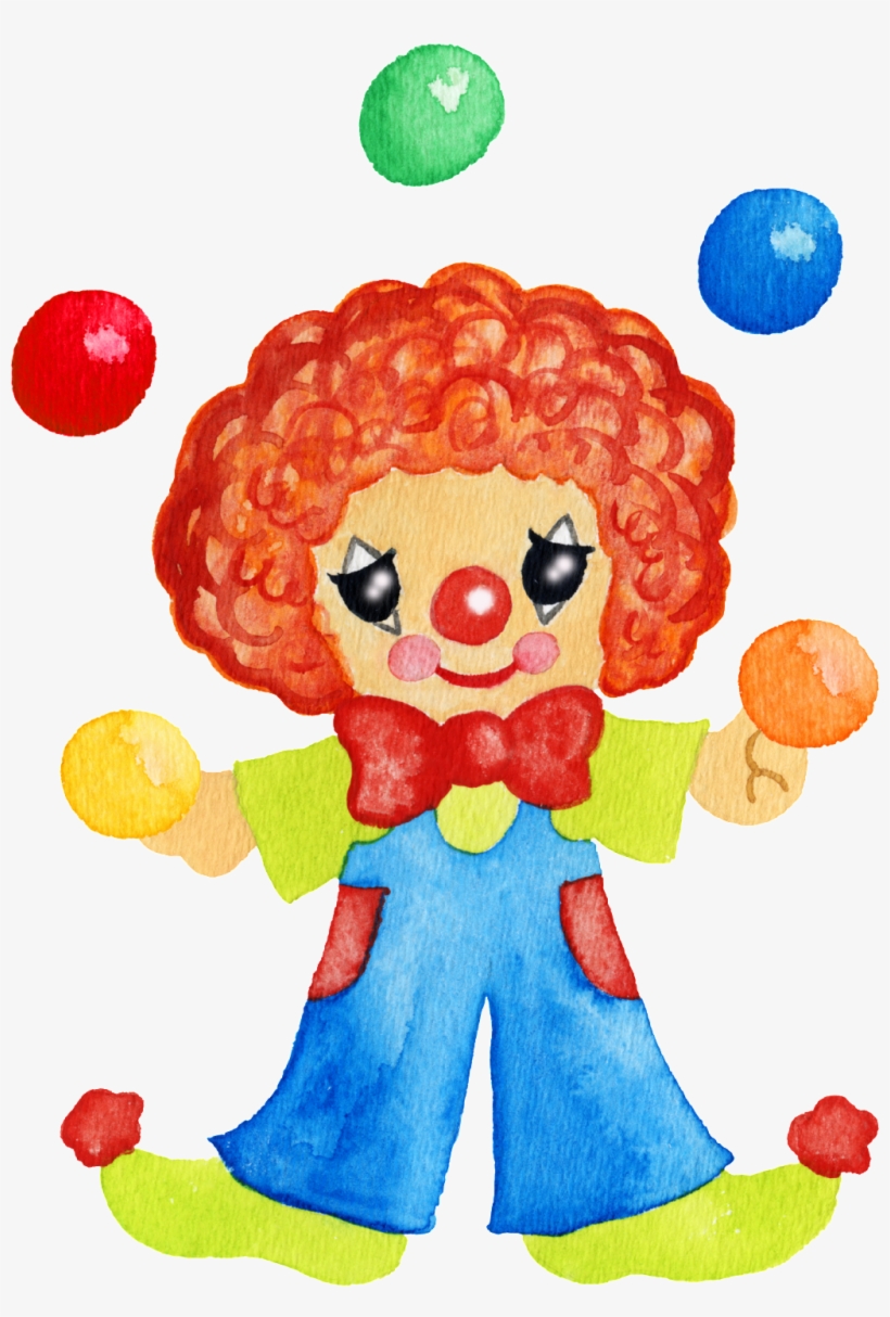 Hand Painted Orange Red Hair Clown Png Transparent - Clown, transparent png download