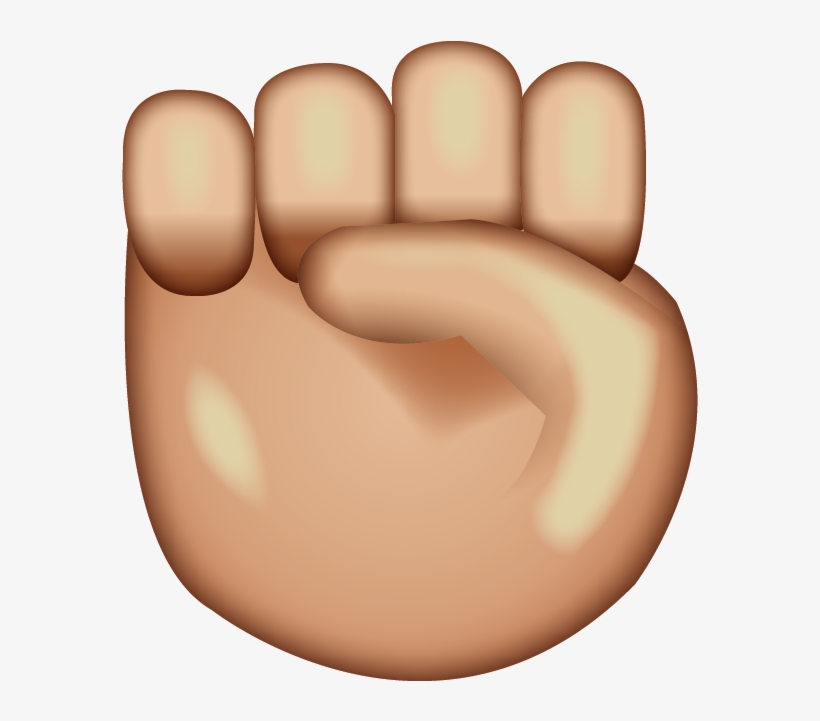 Fist Clipart Emoji - Raised Fist Emoji Png, transparent png download
