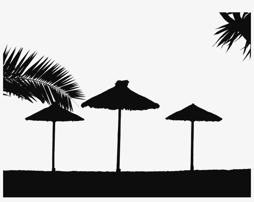 Tropical Silhouette Icons Png Beach Silhouette Png Png