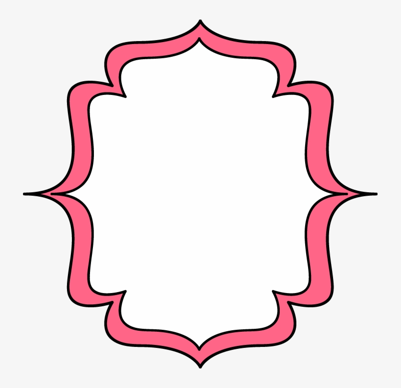 Full Page Pink Double Bracket Frame Pink Bracket Frame Clipart PNG