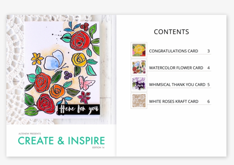 About - Altenew Clear Stamps - Bamboo Rose, transparent png download