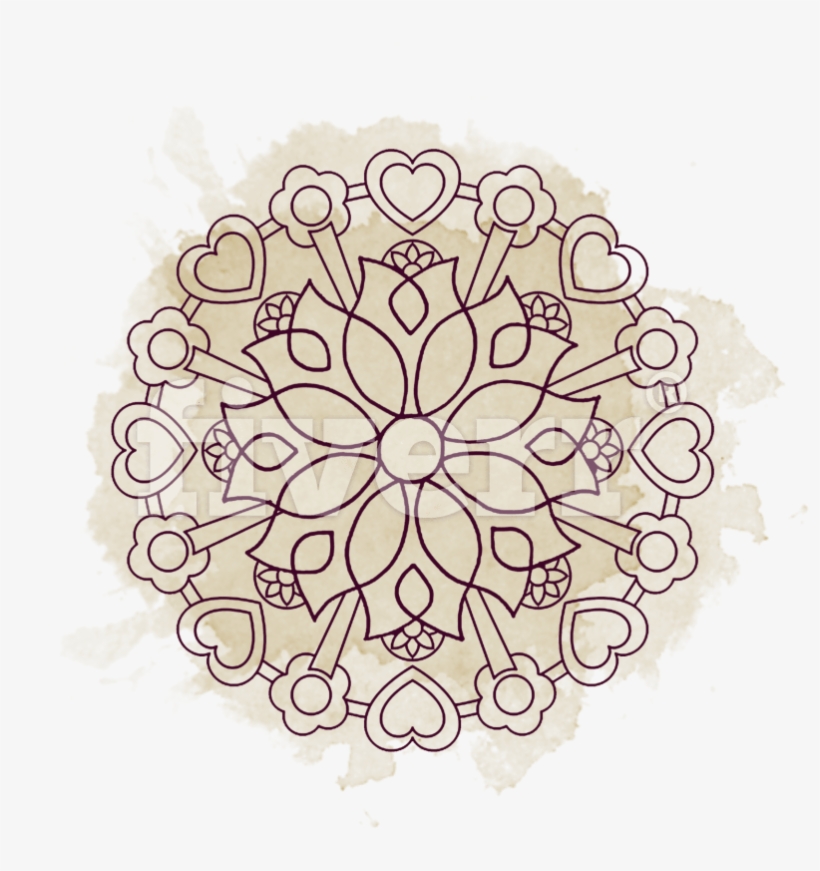 Mandala Yoga Stencil, transparent png download