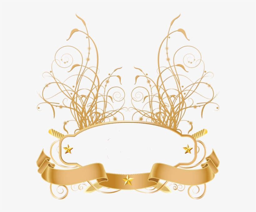 Share This Image - Gold Ribbon Banner Psd, transparent png download