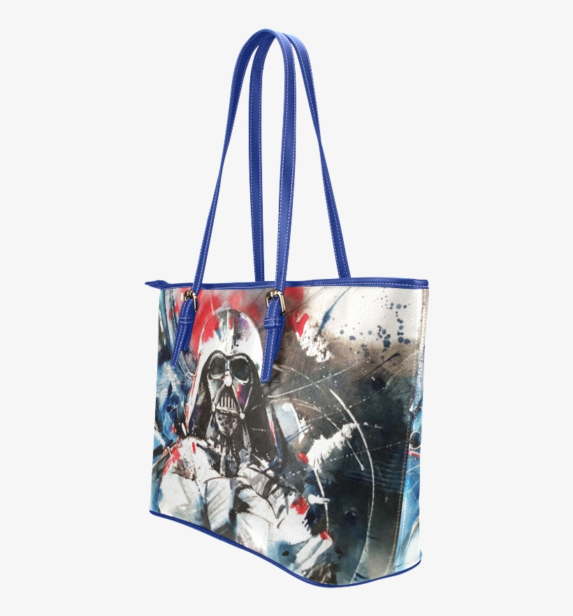Darth Vader Watercolor Print Authentic Pu Leather Tote - Old School Tattoos Tote Bag - Vintage Tattoo Flash, transparent png download