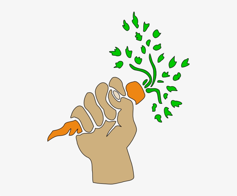 How To Set Use Hand Holding Carrot Clipart, transparent png download