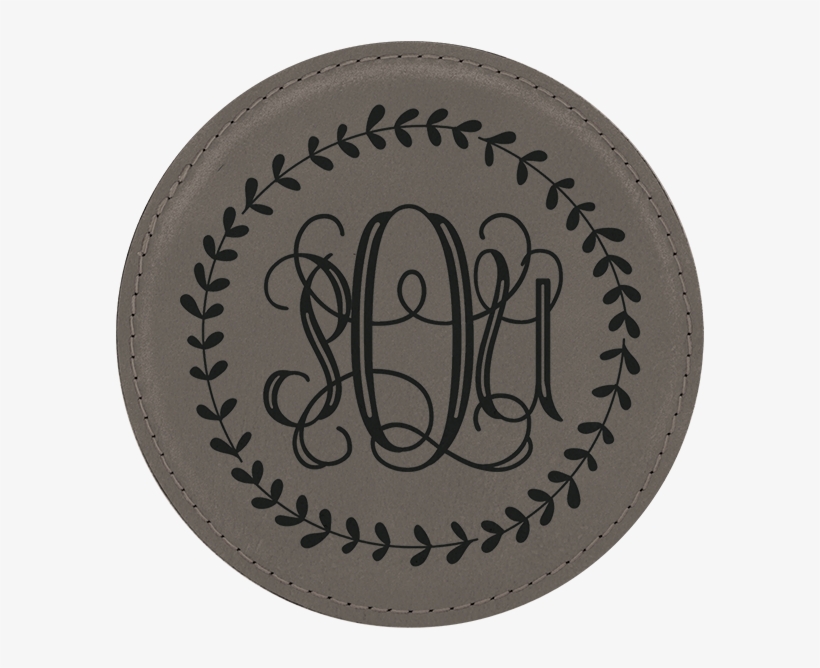 Laurel Wreath Monogram Coaster Set - Personalized Flower Beach Towel, transparent png download