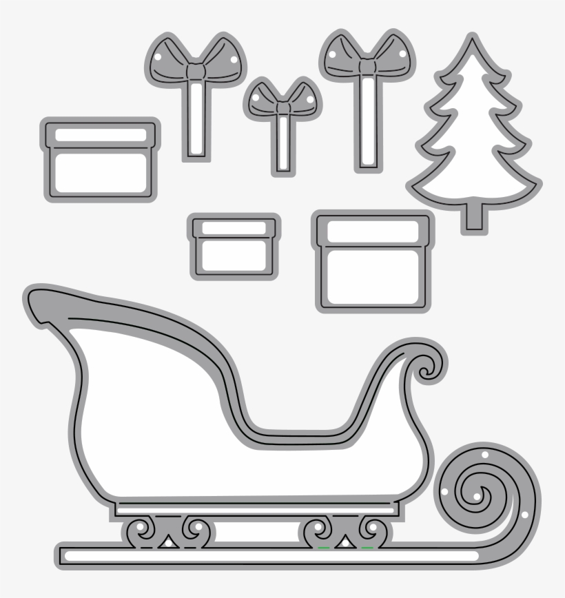Santa's Sleigh - Santa Claus, transparent png download