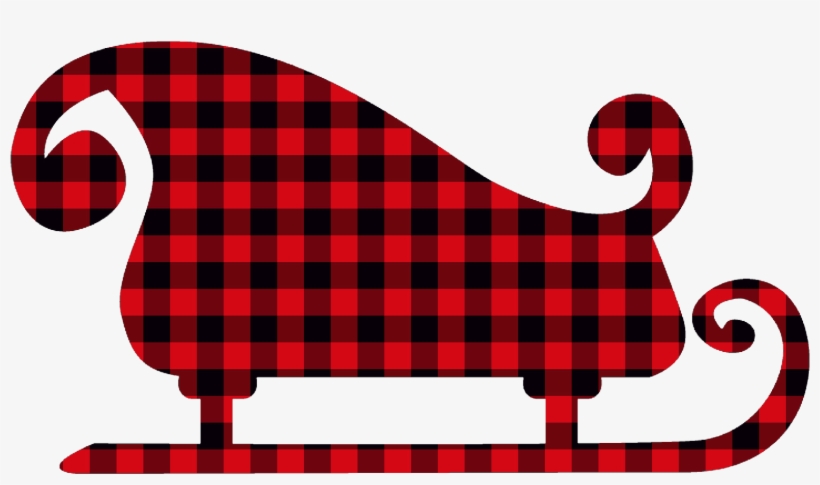 Santa's Sleigh Printables In Plaid, Burlap, French - Letky Retro Mini 50994 - Výprodej, transparent png download
