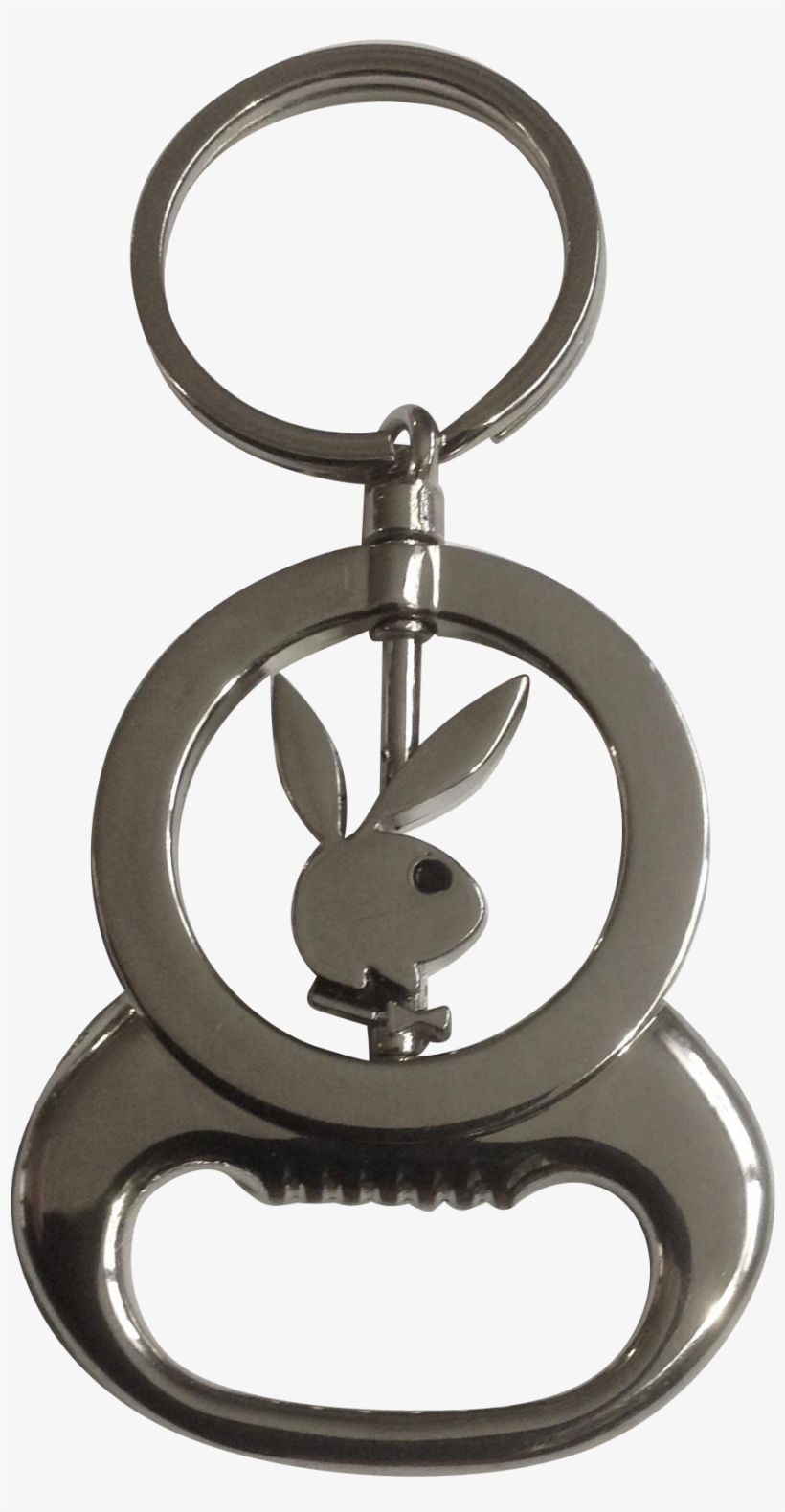 Vintage Playboy Bunny Bottle Opener Keychain With Swirl - Keychain, transparent png download