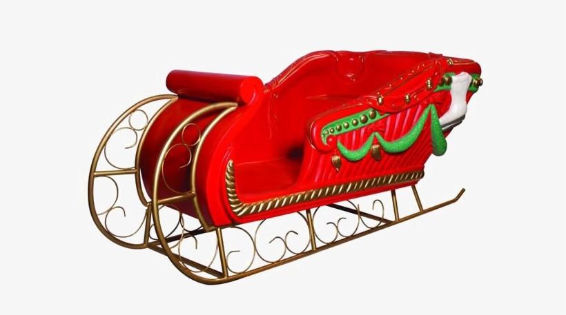 Santa Sleigh Png Image With Transparent Background - Santa Sleigh Props Christmas, transparent png download