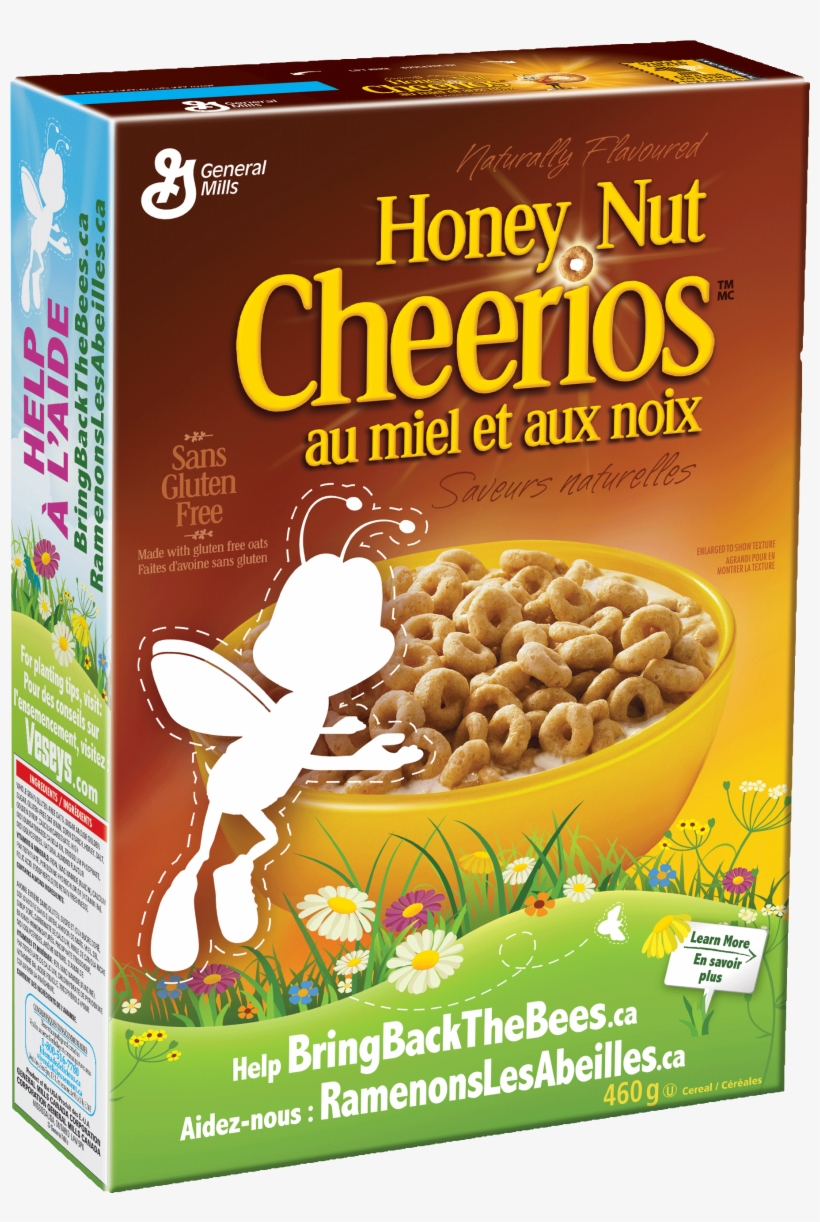 Honey Nut Cheerios Png Clipart Black And White - Cheerios Honey Nut Real Honey Cereal, transparent png download