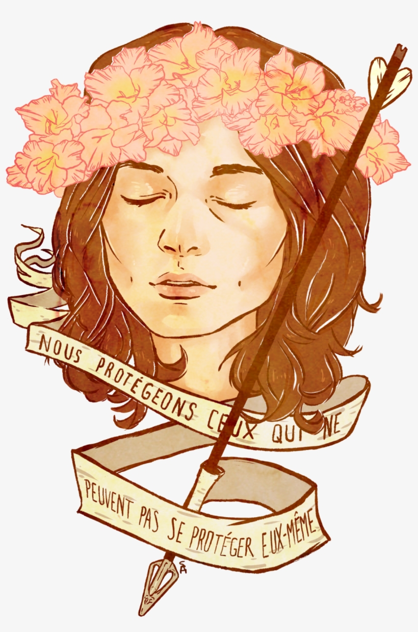 *cries* The Flowers Around Her Head Are Gladioluses - Эллисон Арджент Арт, transparent png download
