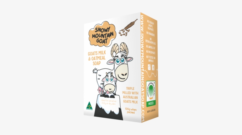 Snowy Mountain Goat Goats Milk & Oatmeal Soap Bar, transparent png download