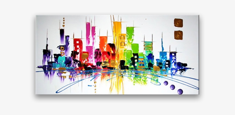 Color City - Modern Art Colorful, transparent png download