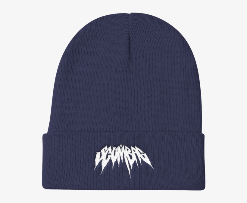 White Logo Knit Beanie - Beanie, transparent png download