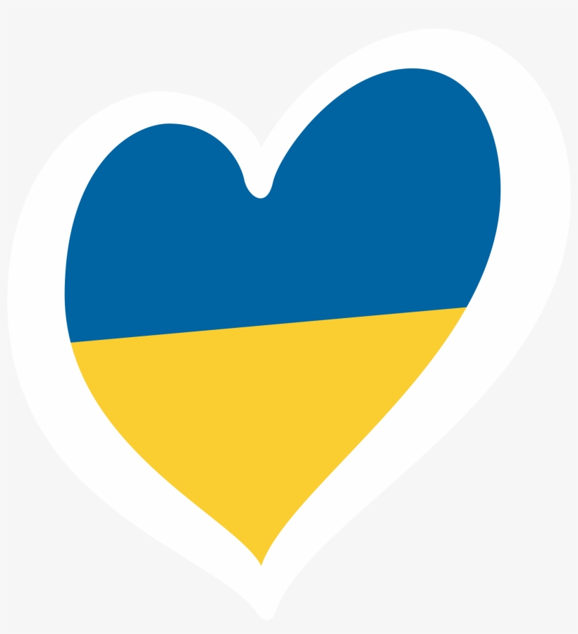 Open - Eurovision Ukraine Heart Flag, transparent png download