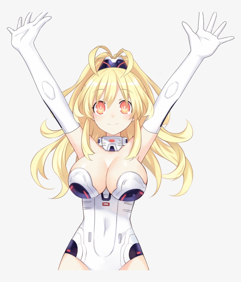 Yellow Heart Arms Up By Devilnekox-d6r9w95 - Hyperdimension Neptunia Peashy Teen, transparent png download