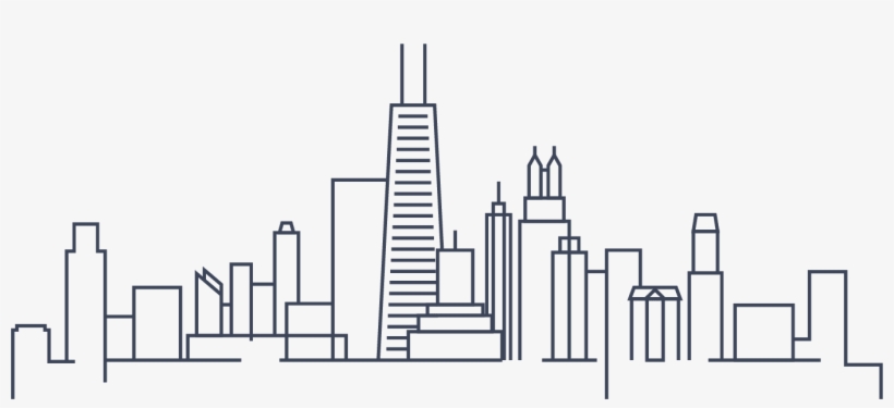 Finding Software Developers In Chicago - Chicago Skyline Line Art, transparent png download