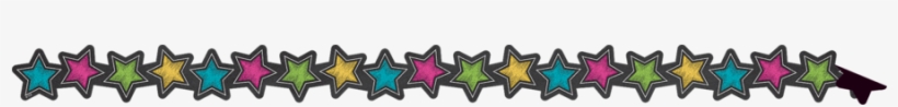 Chalkboard Brights Stars Magnetic Border Alternate - Cake Decorating Supply, transparent png download