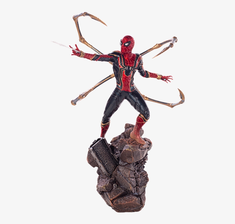 Iron Spider-man Statue - Iron Spider Png, transparent png download