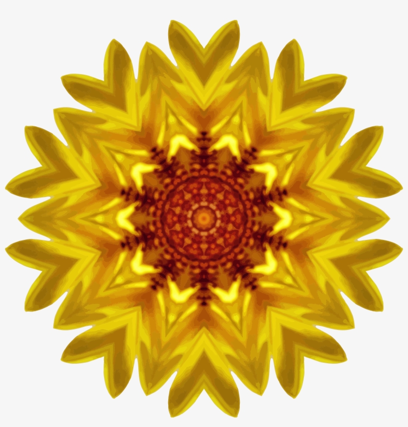 This Free Icons Png Design Of Sunflower Kaleidoscope, transparent png download