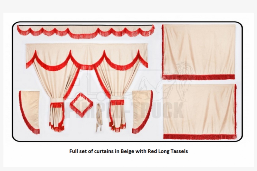 Curtains Truck Beige Red, transparent png download