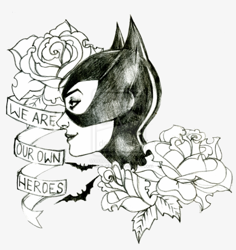 Batman And Catwoman Tattoo - Catwoman Tattoo Designs, transparent png download