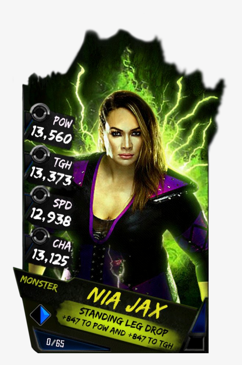 Niajax S4 17 Monster - Wwe Supercard Monster Cards, transparent png download
