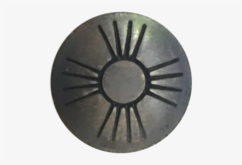 Small Rustic Silver Zia Symbol 1/2" Concho Button Sale - Zia Pueblo, transparent png download
