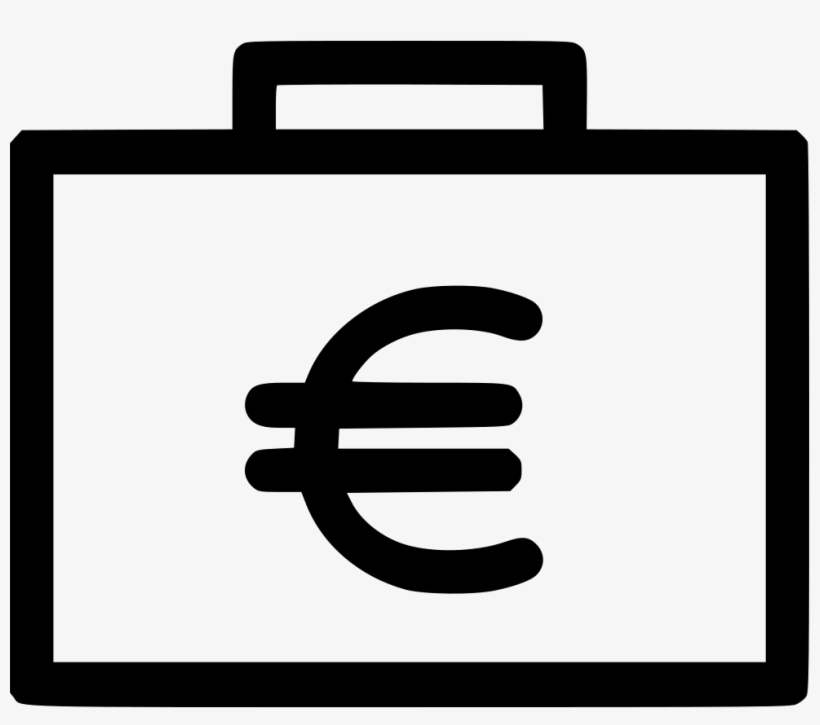Suitcase Bag Cash Money Comments - Euro Sign, transparent png download