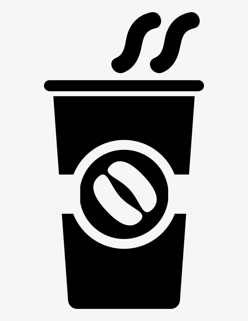 Hot Coffee On A Tall Paper Cup - Coffee, transparent png download
