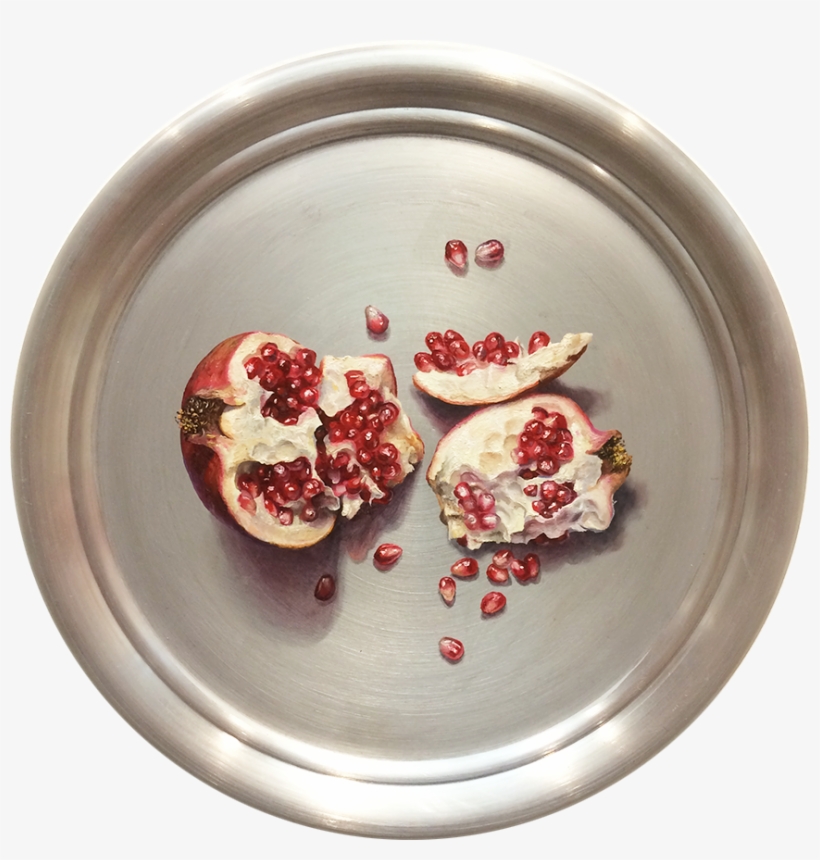 Pomegranate, Oil On Aluminum, 11 Inches Diameter, - Visual Arts, transparent png download