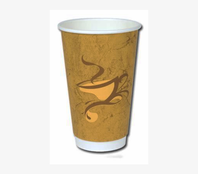 Coffee Cup, Paper, Double-walled, 480ml, 16oz, Orange - Pint Glass, transparent png download
