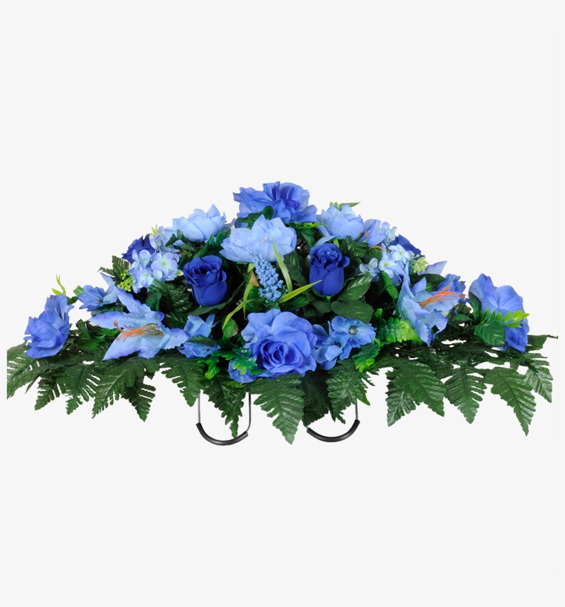 Blue Rose With Light Blue Stargazers - Flower Arrangements Cemetery Ok, transparent png download