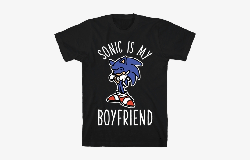 Sonic Is My Boyfriend Mens T-shirt - T-shirt, transparent png download
