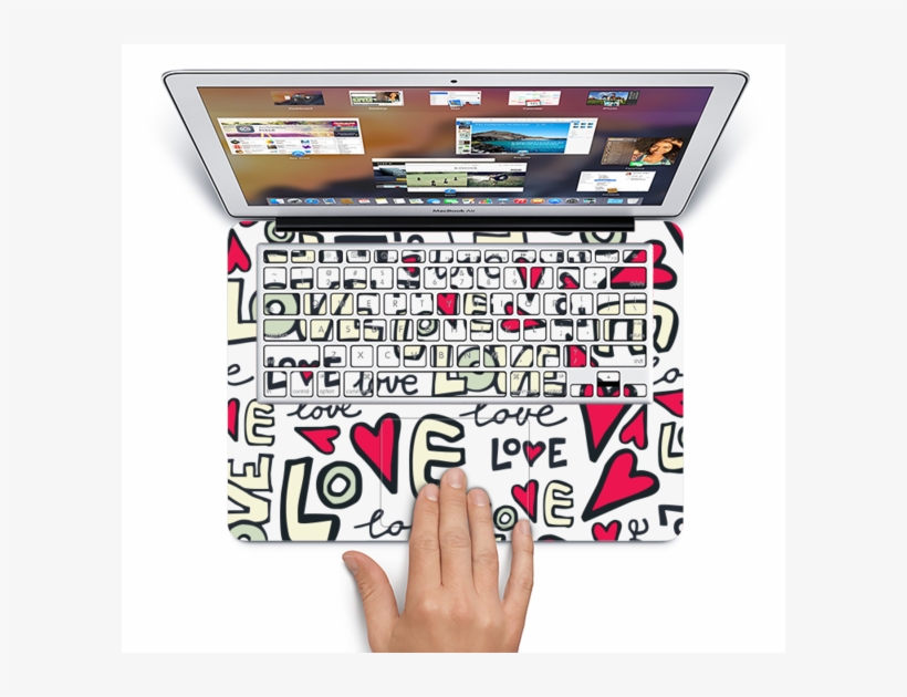The Love And Hearts Doodle Pattern Skin Set For The - Recertified - Apple A Grade Macbook Air 13.3-inch 2.2ghz, transparent png download