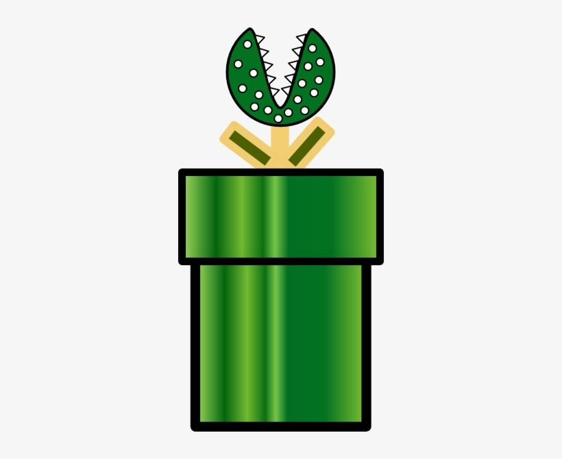 Png Black And White Stock Plant Piranha From Mario - Mario Bros Plant Gif, transparent png download