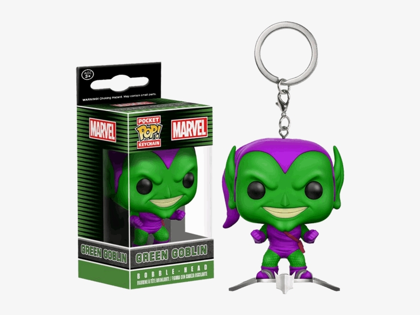 Green Goblin On Glider Pocket Pop Vinyl Keychain - Funko Marvel Heroes Pocket Pop! Vinyl Keychain Green, transparent png download