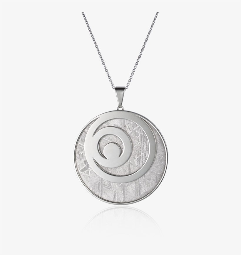Meteorite Crop Circle Waves Pendant In Silver - Silver, transparent png download