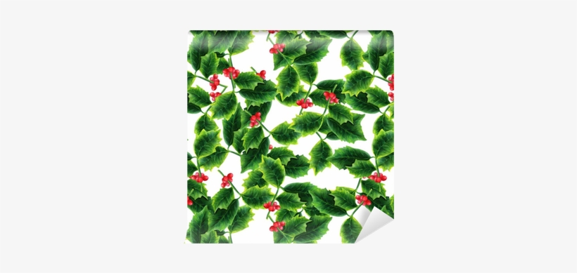 Seamless Pattern With Watercolor Drawing Of Christmas - Drawing, transparent png download