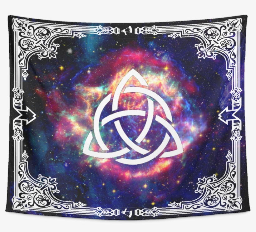 Triquetra Tapestry - Galaxy With Triquetra Art Print - Mini By Smurfmonster, transparent png download