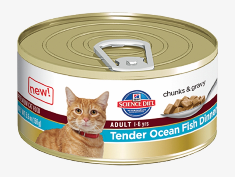 Science Diet Adult Tender Ocean Fish Dinner Canned - Science Diet Liver Cat Food, transparent png download