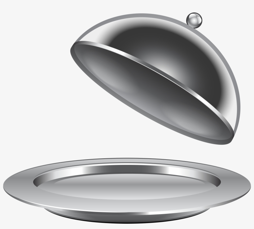 Silver Clipart Tableware - Platter Clip Art, transparent png download
