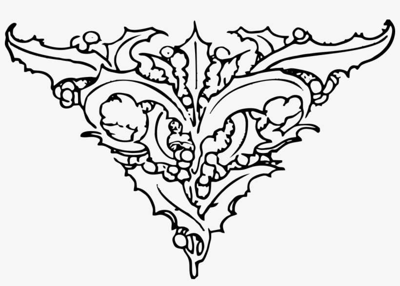 Holly Christmas Xmas - Black Holly Transparent, transparent png download