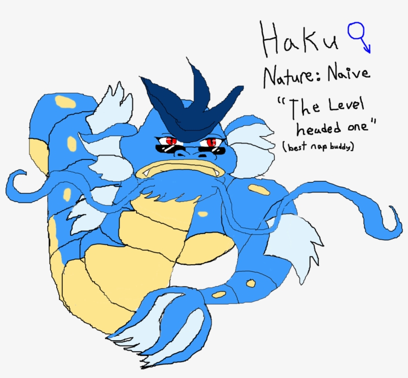 Graphic Transparent Library Gyarados Drawing Character - Cartoon, transparent png download