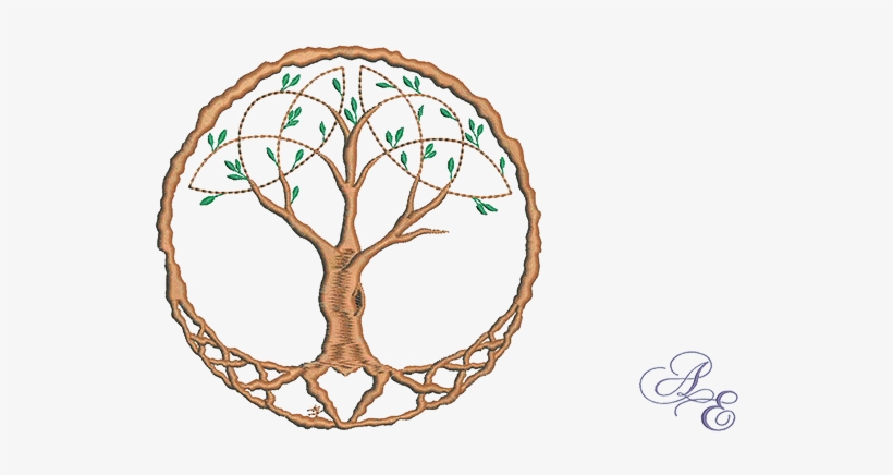 With Celtic-style Knotting In The Roots And Triquetra - World Tree Symbol Fantasy, transparent png download
