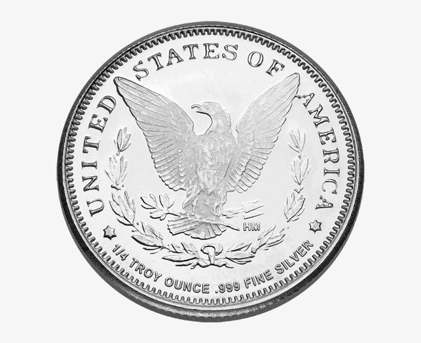 1 4 Oz Silver Round Morgan Silver Dollar - Canadian Coin 10 Cents 1936 Dot, transparent png download
