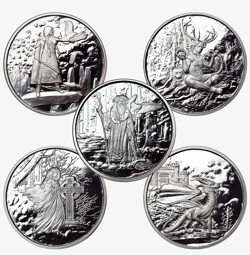 Celtic Lore 1oz Silver Proof Round Collection - Silver, transparent png download